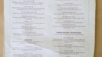 Pandan Thai Kitchen menu