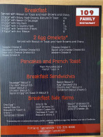 109 Family menu