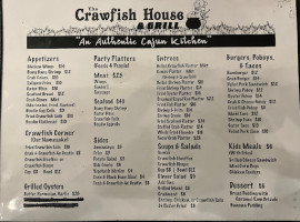 The Crawfish House menu