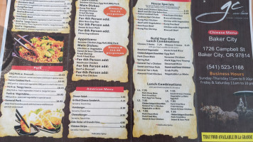 Golden Crown menu