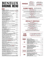 Cafe Benelux menu