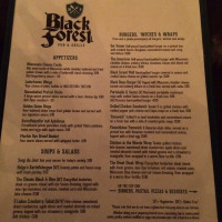 Black Forest Pub Grille menu