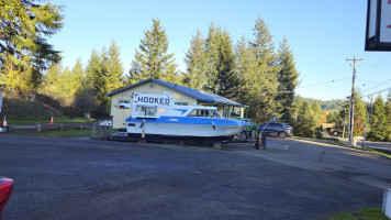 Hooked Espresso Boat outside