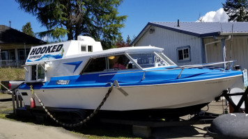 Hooked Espresso Boat outside