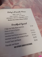 Betsy's Pancake House menu