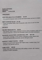 Blue Latitudes menu