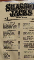 Shagger Jacks menu