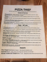 Pizza Thief menu