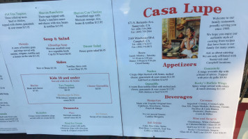 Casa Lupe menu