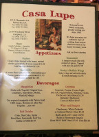 Casa Lupe menu