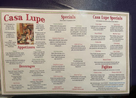 Casa Lupe menu