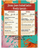 Jimmy Jones Locker menu