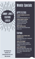 Jimmy Jones Locker menu