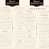 Clarks American Bistro menu