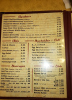 Billy Schu's Food menu