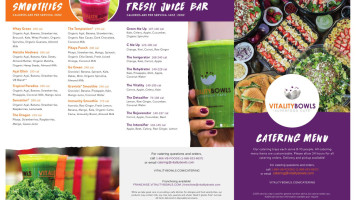 Vitality Bowls Brea menu