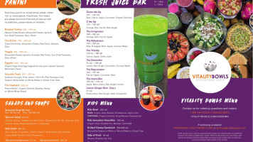 Vitality Bowls Brea menu