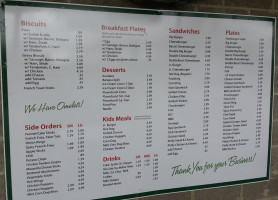 Paul's Drive Inn menu