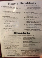 Harvey's Coffee Shop menu