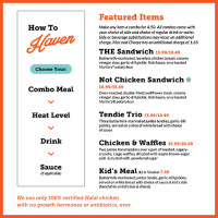 Haven Hot Chicken menu