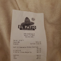 El Patio menu