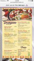 Los Agaves menu