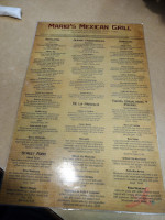 Mario's Mexican Grill menu