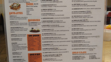 Taqueria Jalisco menu