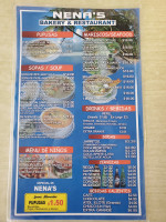 Nena's Bakery menu