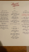 The Arnold House menu