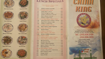 China King menu