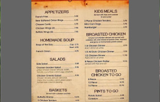 County Line Tavern menu