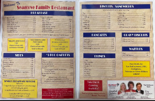 Seagrove Family Restaurant menu