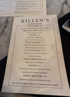 Killen's Steakhouse menu