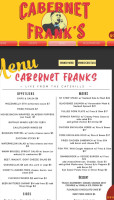 Cabernet Frank's menu