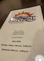 Sunrise Cafe And Grill menu