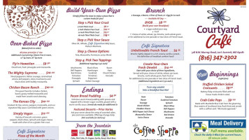 Courtyard Cafe menu