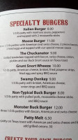 Buck Snort menu