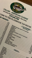 Flatbrook Tap House menu