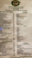 Flatbrook Tap House menu