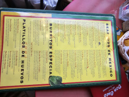 Don Cuco Mexican menu