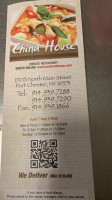 China House menu