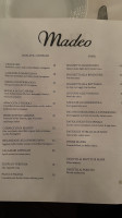 Madeo menu