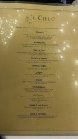 Il Cielo menu