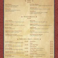 Anarbagh menu