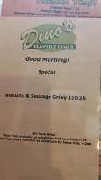 Dino's Seaville Diner menu