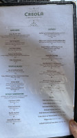 Creola Bistro menu