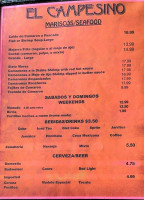 El Campesino menu