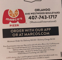 Marco's Pizza food