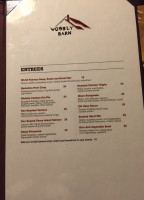 Wobbly Barn menu